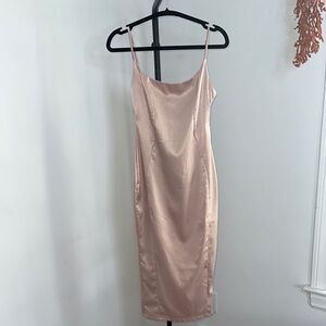 Fashion Nova Satin Pink Dress